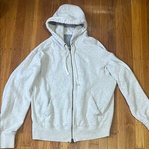 Nike Men's Light Gray Zip-Up Sweater